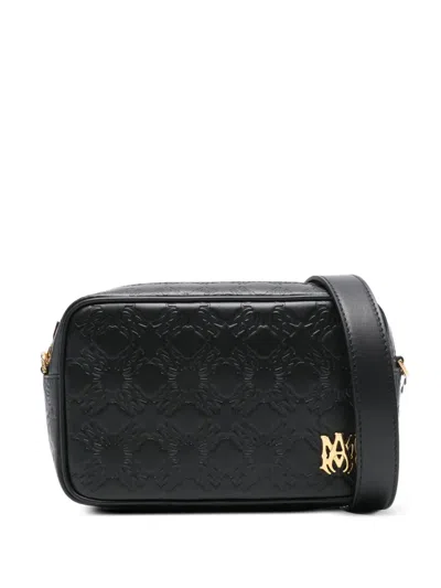 Amiri Ma Quad Embossed-pattern Messenger Bag In Black