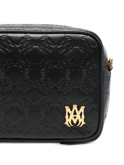 Amiri Ma Quad Embossed-pattern Messenger Bag In Black