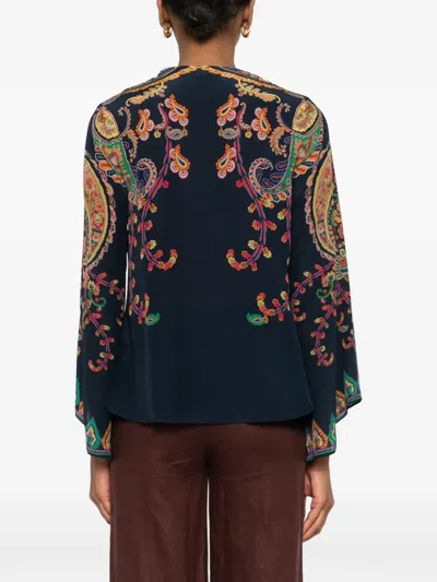 Etro Paisley Blouse In Black