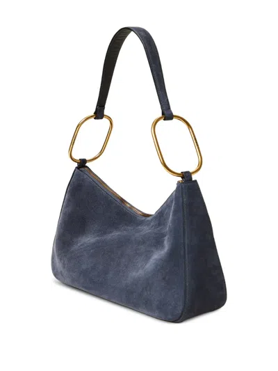 Twinset Liliane Ring Handle Shoulder Bag In Blue