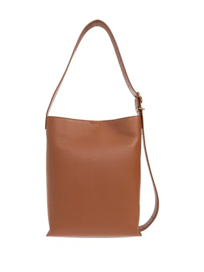 Jil Sander Leather Shoulder Bag In Brown