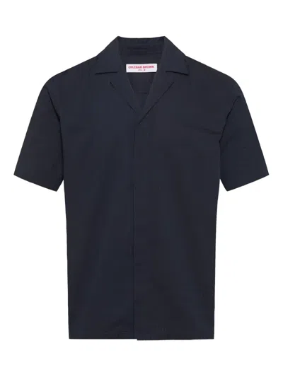 Orlebar Brown Maitan Cotton Shirt In Black