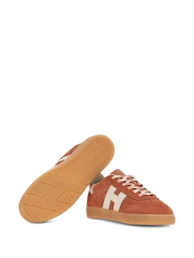 Hogan Cool Suede Sneakers In Brown