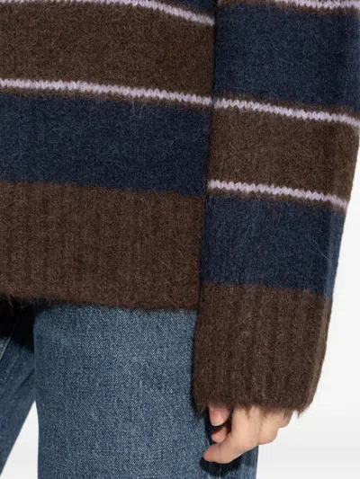 Samsoe & Samsoe Striped Sweater In Blue