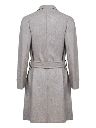 D4.0 Belted Coat In Gray