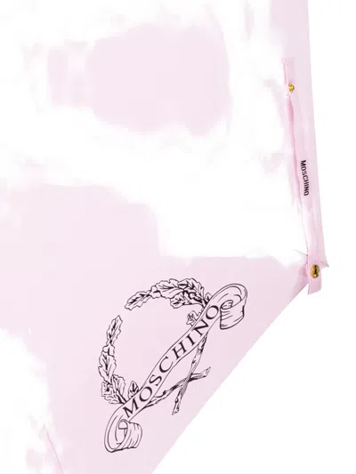 Moschino Logo-motif Umbrella In Pink