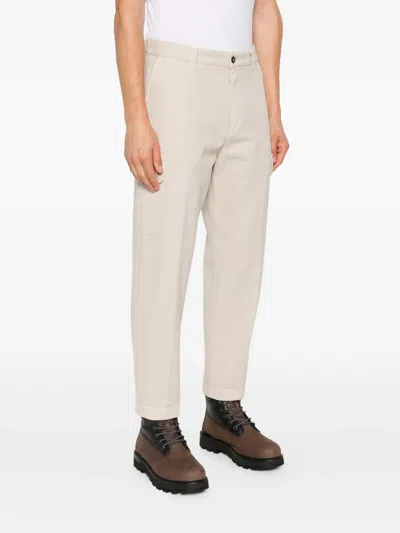 Eleventy Cotton Cargo Pants In Neutral