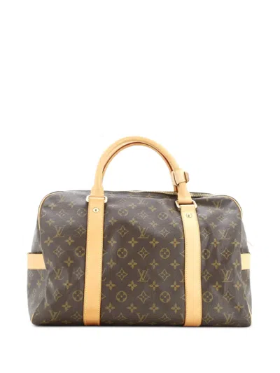 Pre-owned Louis Vuitton Carryall Handbag Monogram Canvas Satchel In Brown