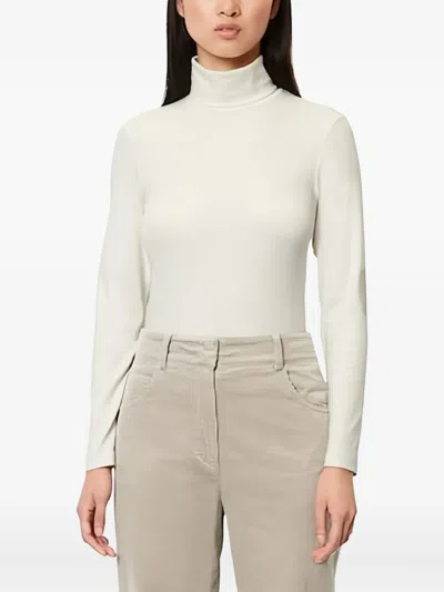 Marc O'polo High-neck Long-sleeve Top In White