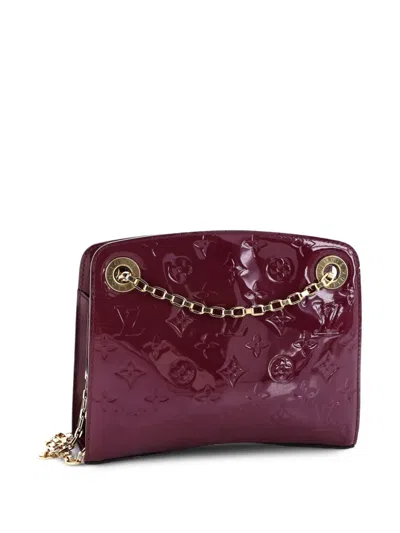 Pre-owned Louis Vuitton Virginia Handbag Monogram Vernis Pm Shoulder Bag In Purple