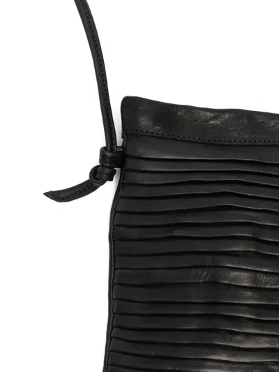 Sommet Pleated Knot Cross Body Bag In Black