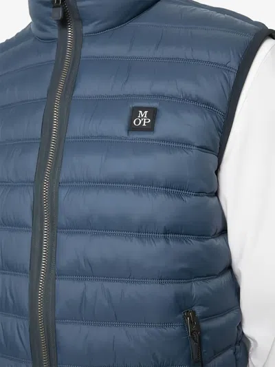 Marc O'polo Quilted Sleeveless Gilet In Blue
