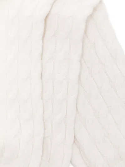 Eleventy Cable-knit Socks In White