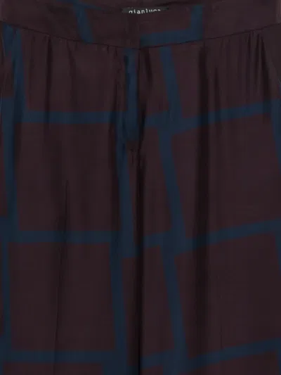 Gianluca Capannolo Geometric Trousers In Purple