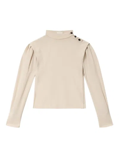 Isabel Marant Felissa Button-detail Top In Neutral