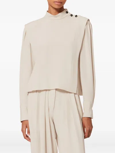 Isabel Marant Felissa Button-detail Top In Neutral
