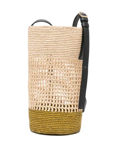 Khaite Small Billie Woven Bucket Bag In Multi