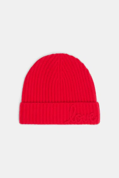 Dorothee Schumacher Ribbed Merino-cashmere Love Beanie In Red