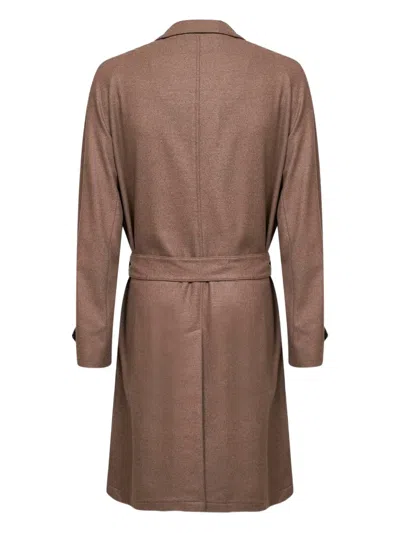 D4.0 Belted Coat In Brown