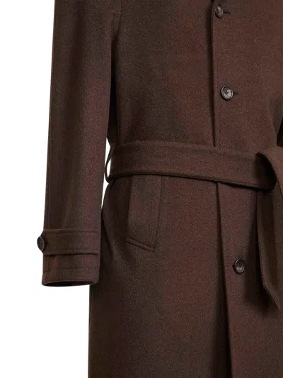D4.0 Belted Coat In Brown