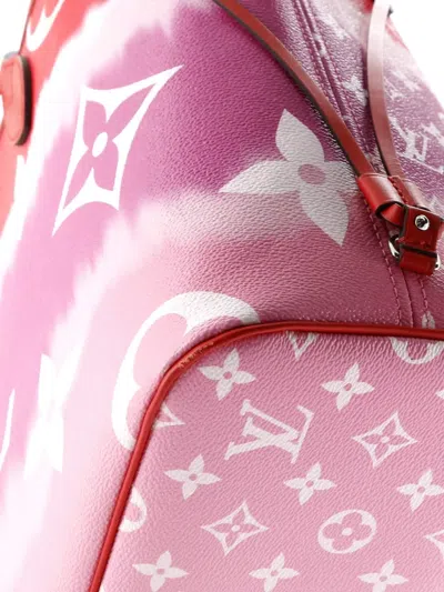 Pre-owned Louis Vuitton Neverfull Nm Limited Edition Escale Monogram Giant Mm Tote Bag In Red
