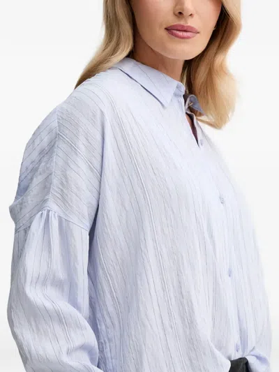 Sessun Striped Buttoned Top In Blue