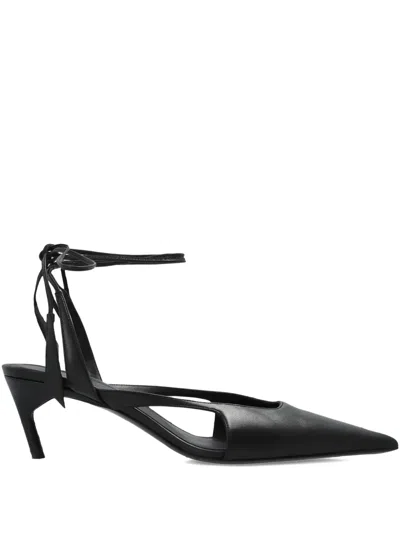 Attico Diane Ankle-tie Pumps In Black