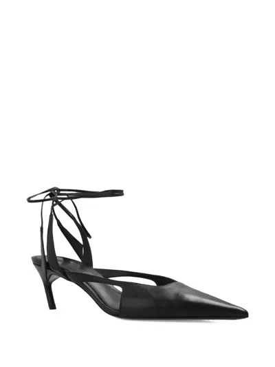 Attico Diane Ankle-tie Pumps In Black