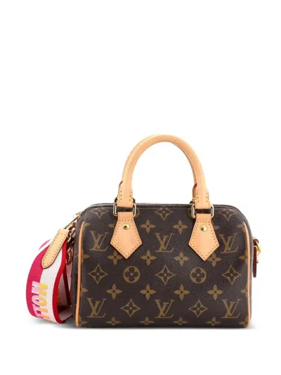 Pre-owned Louis Vuitton Speedy Bandouliere Bag Monogram Canvas 20 Crossbody Bag In Brown