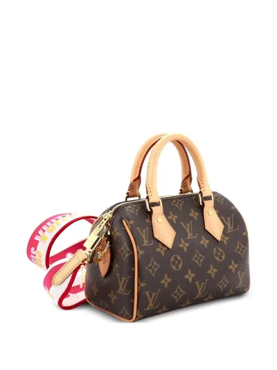 Pre-owned Louis Vuitton Speedy Bandouliere Bag Monogram Canvas 20 Crossbody Bag In Brown