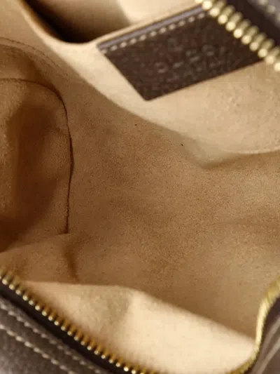 Pre-owned Gucci Ophidia Gg Coated Canvas Small Belt Bag In Brown