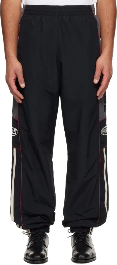 Martine Rose Black & Gray Hockey Track Pants In Black