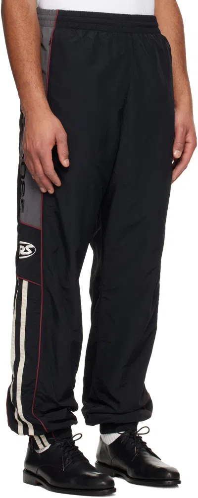 Martine Rose Black & Gray Hockey Track Pants In Black