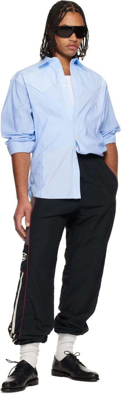 Martine Rose Black & Gray Hockey Track Pants In Black