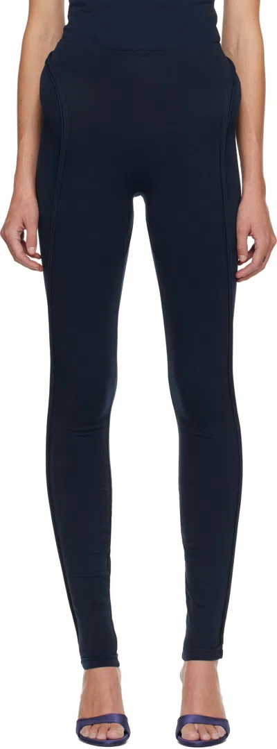 Ottolinger Navy Sculpted Hip Leggings In Blue