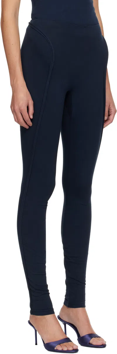 Ottolinger Navy Sculpted Hip Leggings In Blue