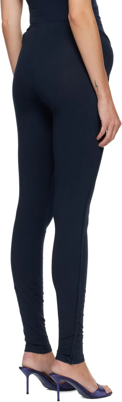 Ottolinger Navy Sculpted Hip Leggings In Blue