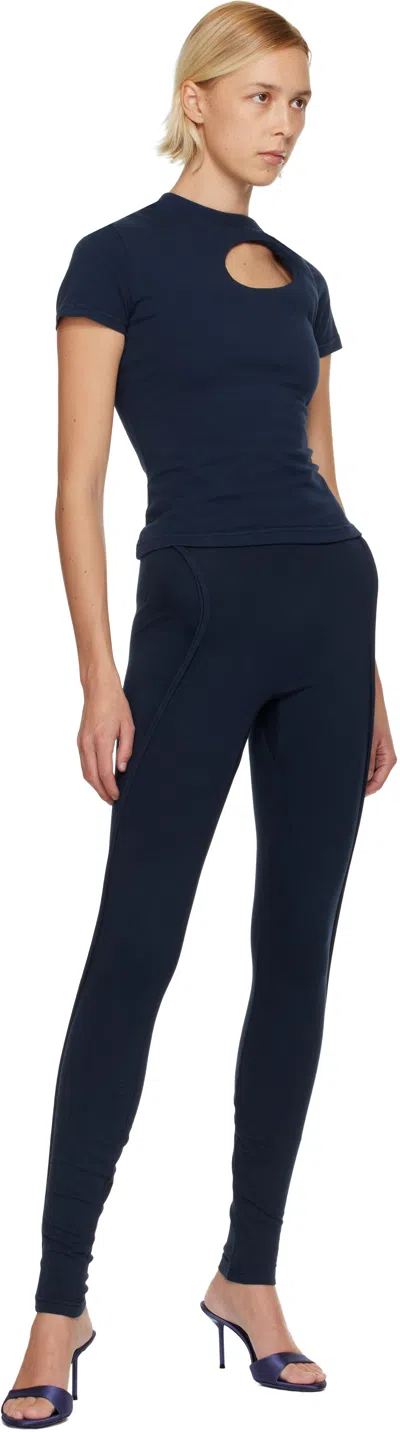 Ottolinger Navy Sculpted Hip Leggings In Blue
