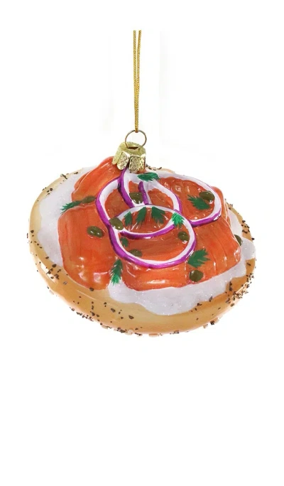Cody Foster & Co Bagel With Lox Ornament In Multi