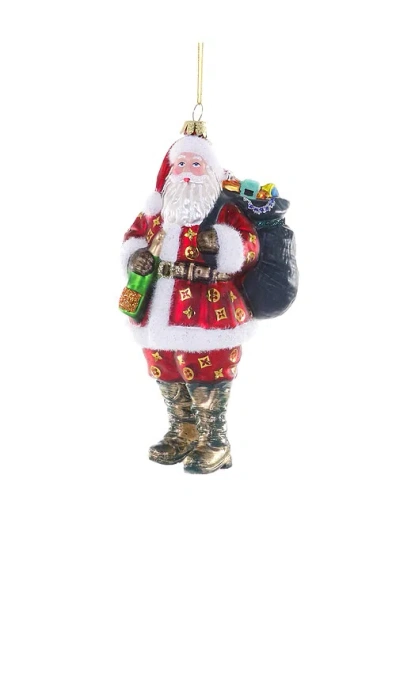 Cody Foster & Co Luxe Santa Ornament In Gold