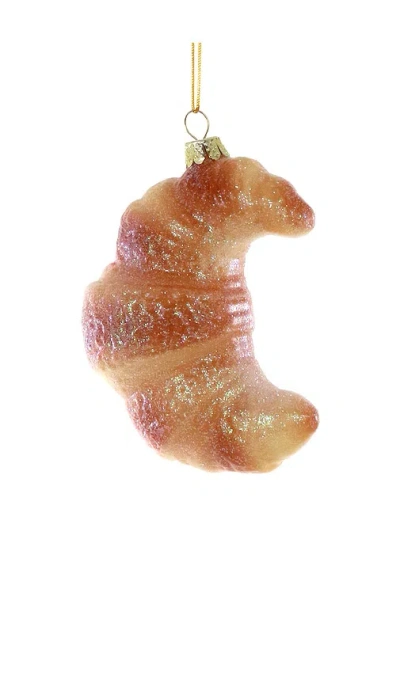 Cody Foster & Co Croissant Ornament In Orange