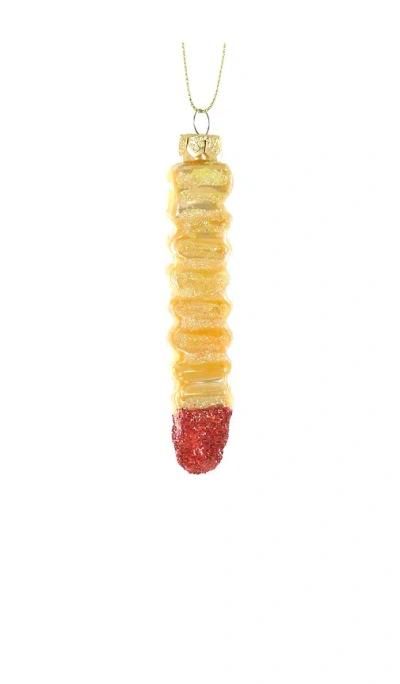 Cody Foster & Co Crinkle Fry With Ketchup Ornament In Gold