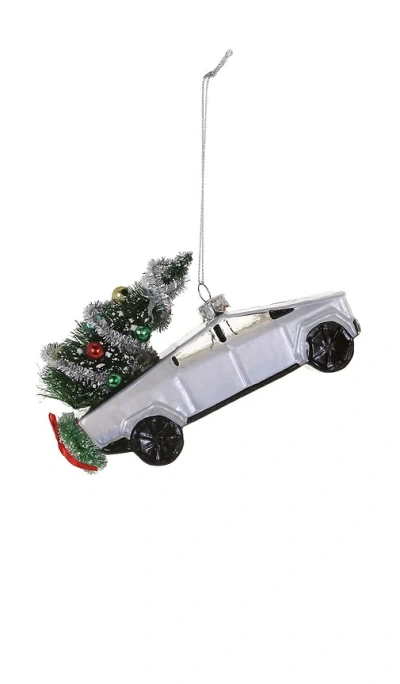 Cody Foster & Co Festive Cyber Truck Ornament In Silver