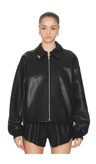 Haelo Wrap Flight Bomber In Black