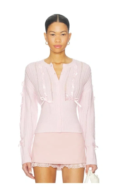 Majorelle Lilyana Cardigan In Pink