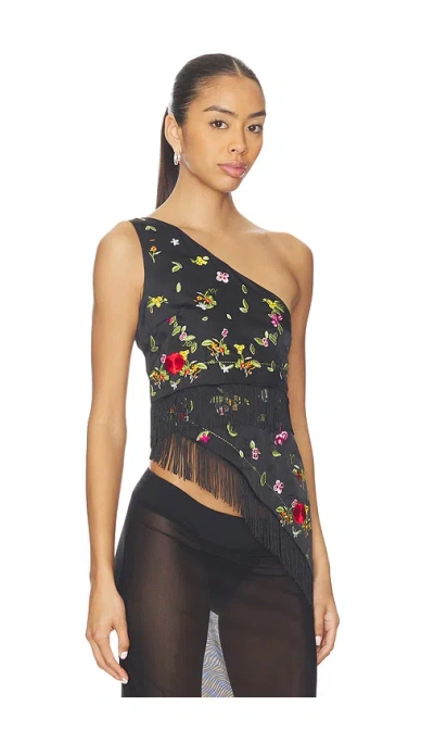Niihai Lara Fringe Top In Black