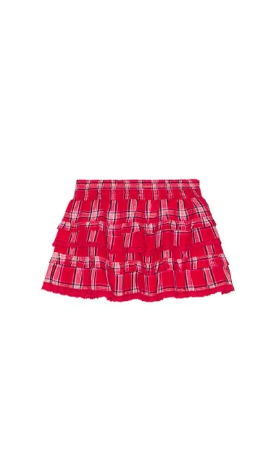 Loveshackfancy Tween Billie Skirt In Red