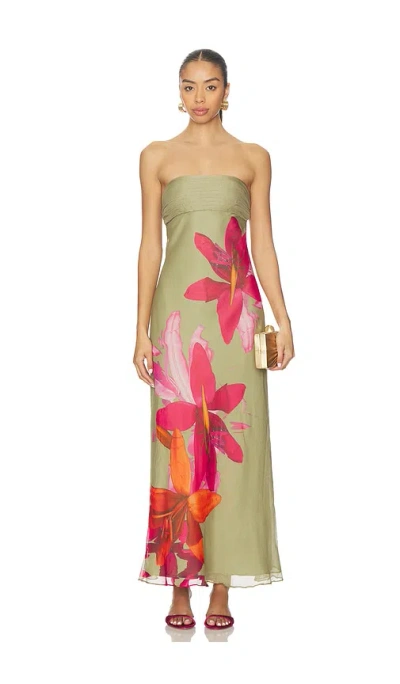 Amur Palma Bias Gown In Multi