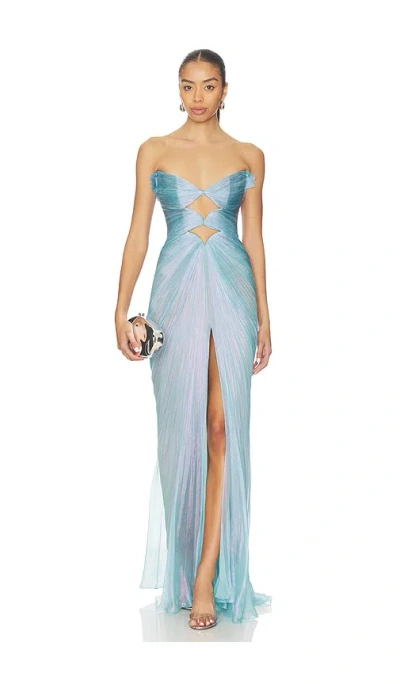 Maria Lucia Hohan Cassiopeia Maxi Dress In Blue