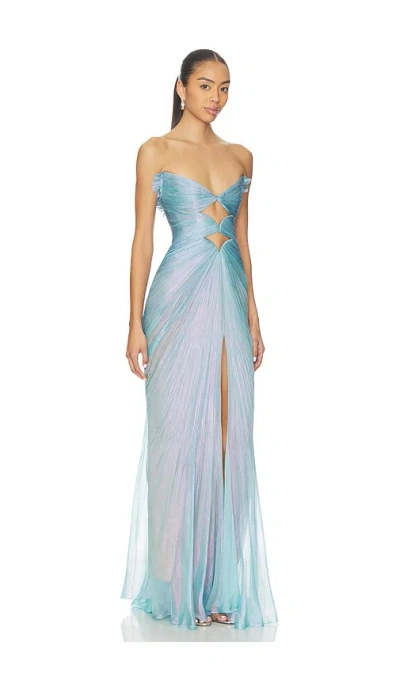 Maria Lucia Hohan Cassiopeia Maxi Dress In Blue